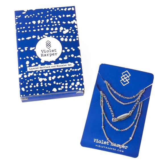 Violet Harper Isabella Beaded & Silver
Layered Necklace + Bracelet Set - Picture 1 of 10
